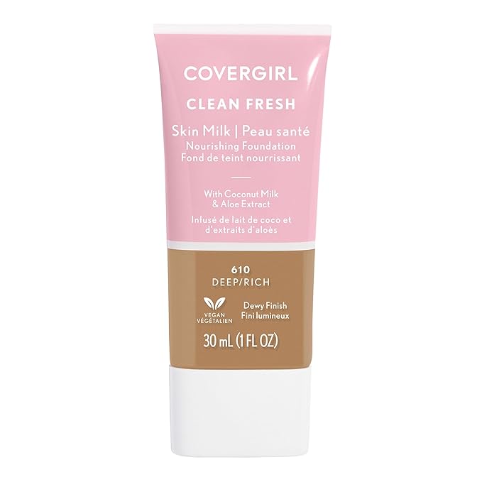 COVERGIRL, Clean Fresh Skin Milk Foundation, Rich/Deep, 1 Count