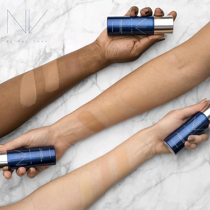 NV BB Perfecting Mist Foundation Buildable Coverage Professional Airbrush Makeup with Plant-based Stem Cell Polypeptides, Vitamins A, D, E and Aloe, 1.5 ounces, Warm Sand