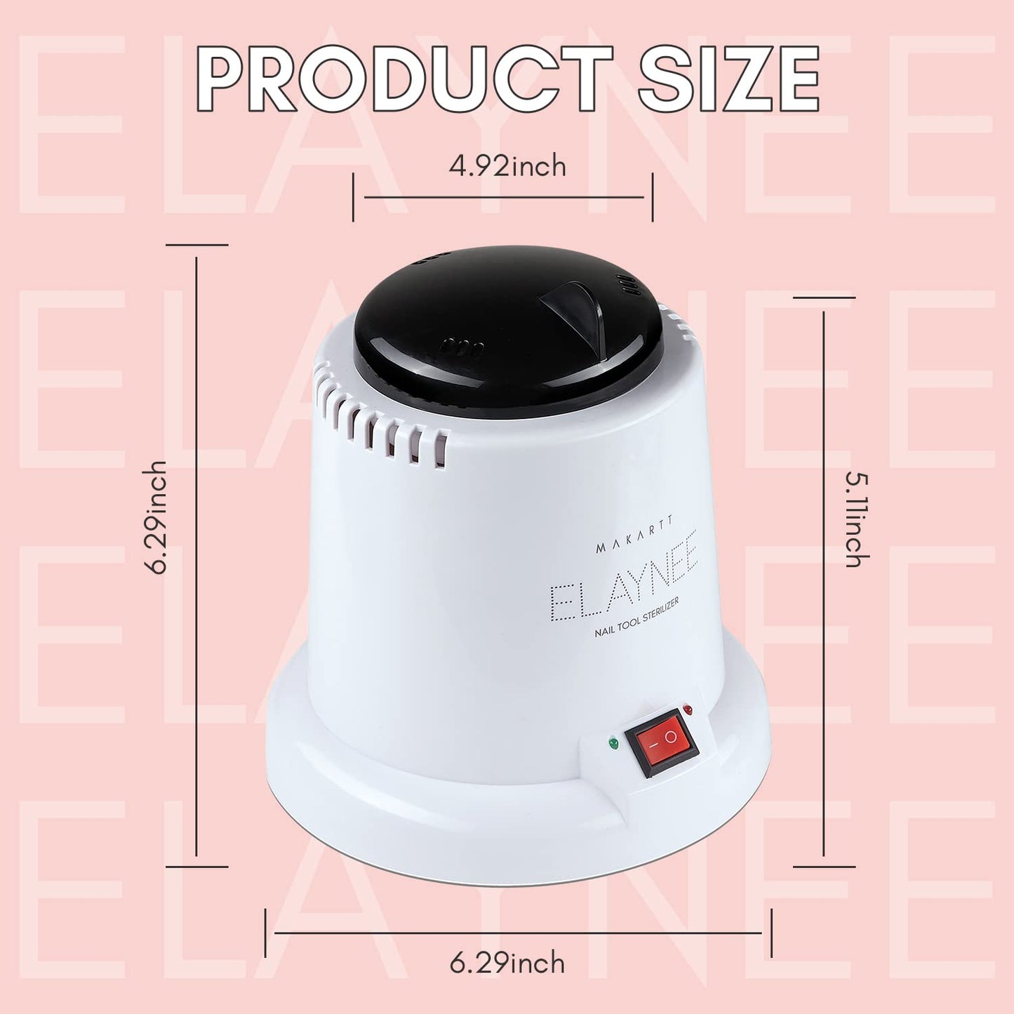 Makartt Nail Tool Sterilizer - For Esthetician Sterilization Machine Metal Nail Art Tools Lash Tech Supplies Must Haves Autoclave Sterilizers High Temperature For Manicure Salon