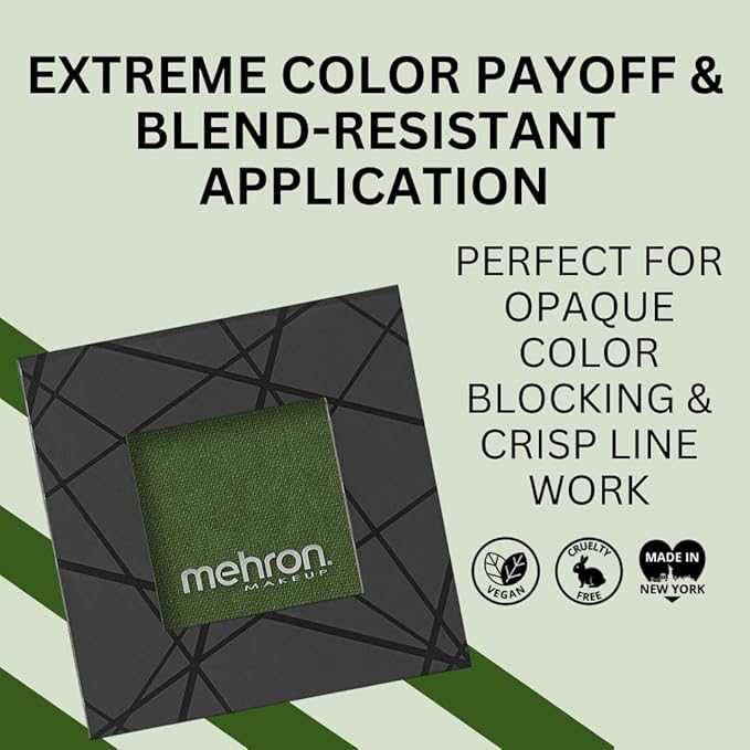 Mehron EDGE Face & Body Paint| Professional Water-Activated Face Paint Makeup | Made in the USA | For Cosplay, Halloween, & SFX (Green)
