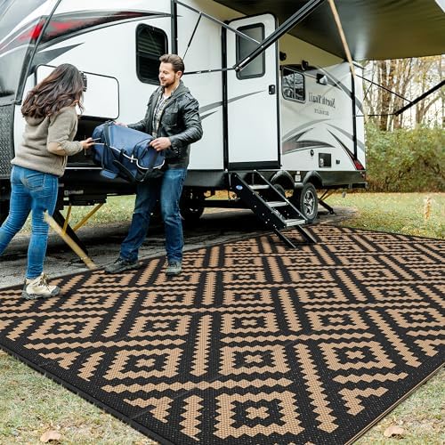 GENIMO Outdoor Rug, Waterproof Plastic Rugs 10'x14' by GENIMO