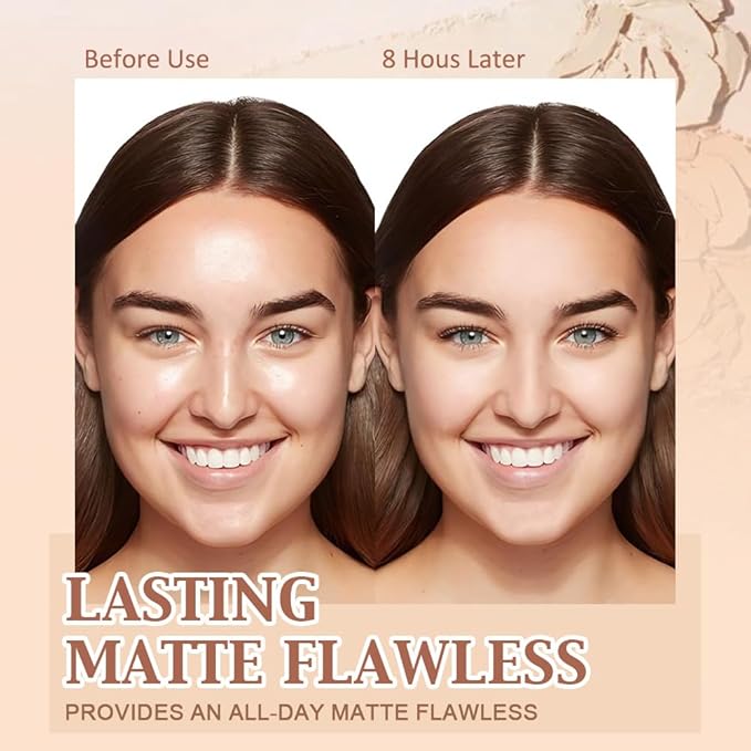 evpct Kaely Oil Control Pressed Face Powder, Get Smooth Flawless Fine Lines and Lightweight Finishing Foundation, Control Shine Long Lasting Waterproof Face Setting Powder Cosmetic, 06 Vanilla