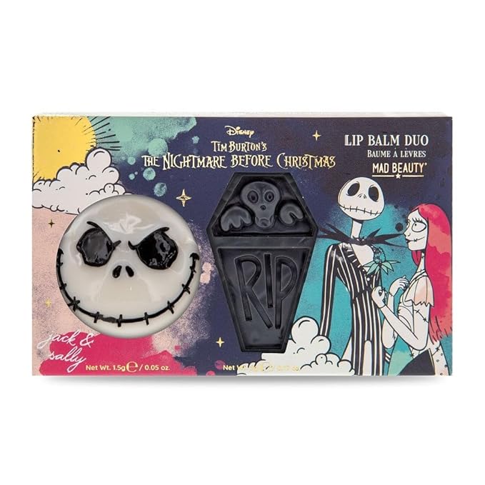 Mad Beauty Nightmare Before Christmas Mystic Lip Balm Duo | 2-Piece Set | Recommended for All Ages | Moisturizing & Fun | Perfect for Disney Fans