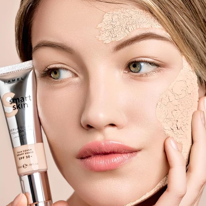 Lamel- Smart Skin Serum Tinted Foundation - 405 Latte | Smoothens skin | Weightless texture| Blurs pores | All-day wear | 35ml
