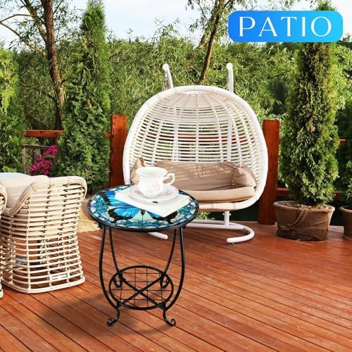 Cinnvoice Outdoor Side Table Small End Patio Porch Table - Image 5