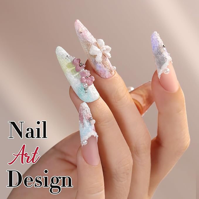 Double Rhythm 3D Nail Gel Solid Sculpting Gel for Nail Art Non-Sticky Hard Gel for Building Carving Molding Nail Extension Soak Off UV/LED Salon Home DIY 0.5 Oz (Gypsum White)