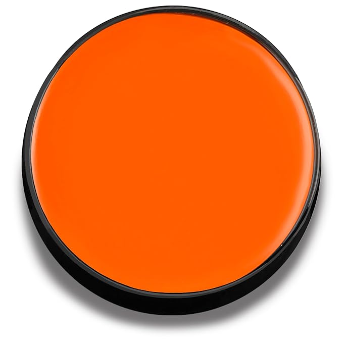 Mehron Makeup Color Cups | Stage, Foundation, Face Paint, Body Paint, Halloween | Face Paint Makeup | Greasepaint .5 oz (14 g) (Orange)