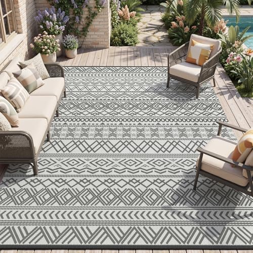 MontVoo Outdoor Rug Carpet Waterproof 9x18 Outdoor Patio Rug Mat Reverisble by MontVoo