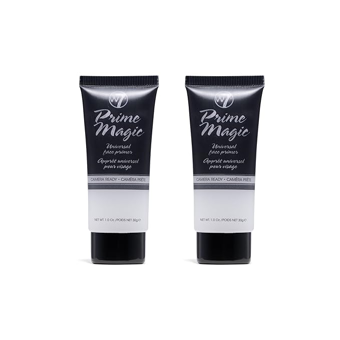 W7 Prime Magic Face Primer - Clear Makeup Base Priming Formula For Flawless Skin - Vegan Makeup - 2 Pack