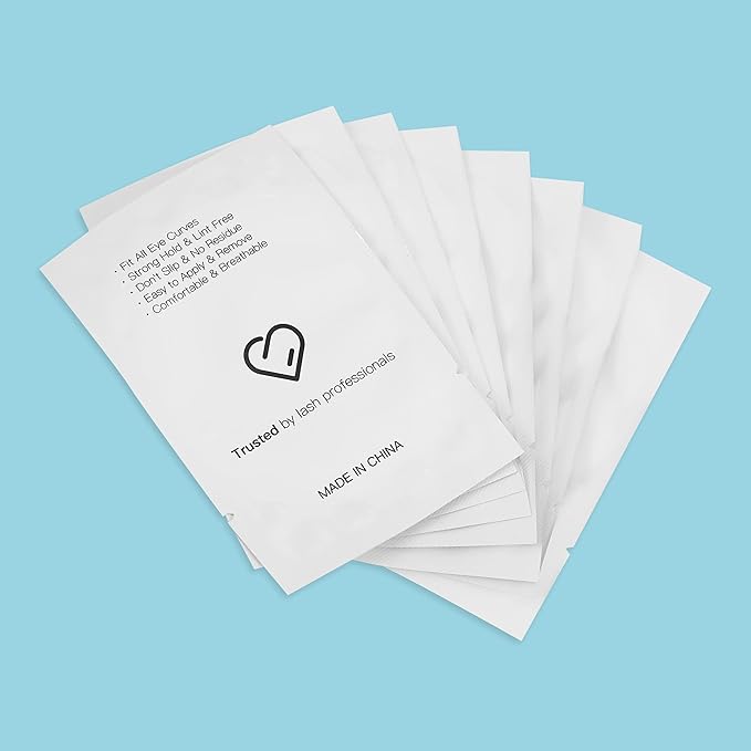 i-Laesh 100 Pairs Eye Pads for Lash Extensions - 100% Natural Aloe Vera Hydrogel Gel Under Eye Pads - Lint Free, Stick Well, Fits Most Eye Shapes Lash Extension Supplies Makeup Tools - Regular Shape