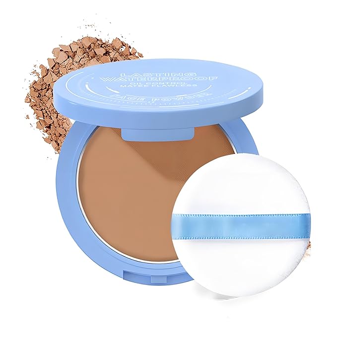 Maycheer Face Powder, Maycheer Lasting Waterproof Face Powder - Oil Absorbing Powder for Face, Lasting and Waterproof (06# CAPPUCCINO, 0.35 Ounce)