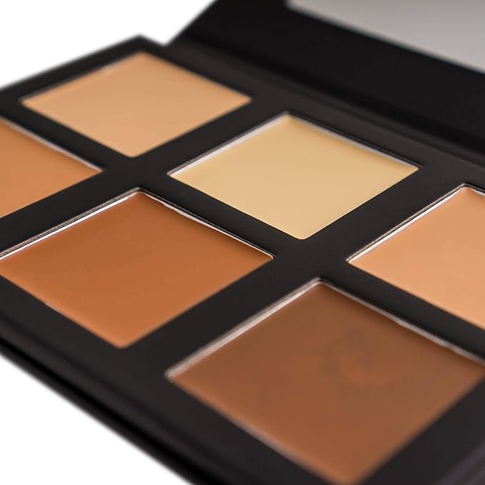 SHANY Foundation Cream Contour & Highlight Makeup Palette with Mirror - 6 Color Foundation Palette - FOUNDATION