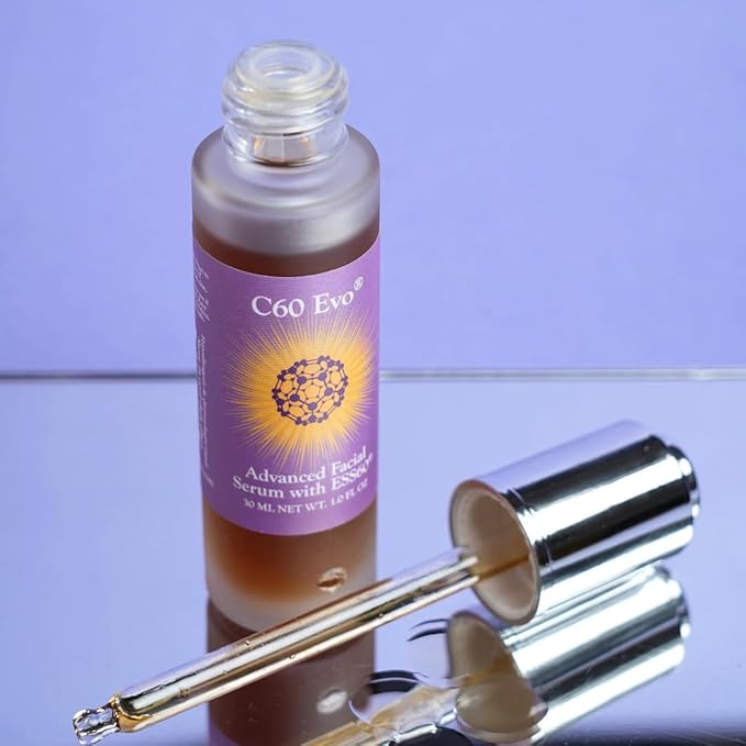 Advanced Facial Serum, Natural Serums for Skin Care with Pure C60 ESS60, Deeply Nourishing and Age-Defying Serum for Face, Facial Serum Infused with 21 Natural and Vegan Ingredients, 1 oz