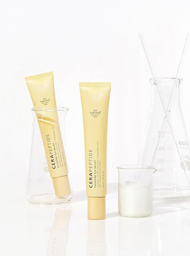 [So'natural Powder4room] Cera Peptide Eye Serum, 1 fl oz (30ml) | Eye Serum | Eye Cream | Korean Eye Cream | Korean Eye Serum | Peptide Serum | Under Eye Serum