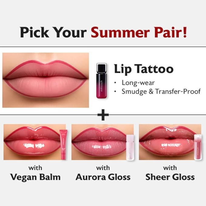 MILKTOUCH Black Peel Off Lip Tattoo - Long-Lasting Matte Lip, Waterproof & Transfer-Proof, Highly Pigmented, Stay-On-All-Day Lip Tint Stain (4.5g) #03 Black Apple