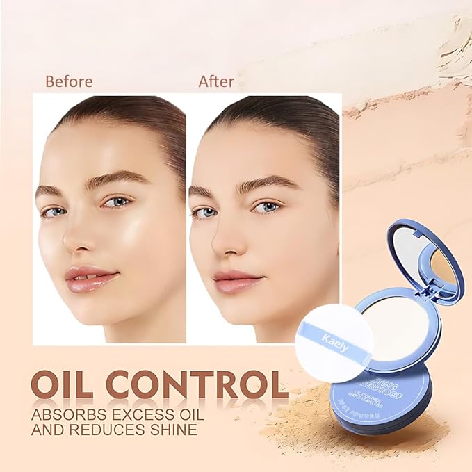 Oil Control Matte Perfection Face Pressed Powder, Matte Smooth Flawless Setting Powder Makeup, Polvo Compacto De Maquillaje, Waterproof Long Lasting, Cruelty Free, 0.35Oz (23AD White, 1)