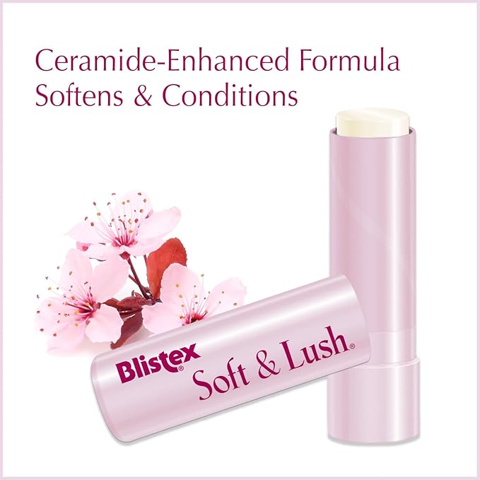 Blistex Soft & Lush Lip Protectant, 0.13 Ounce Tube – Softens & Conditions, Creamy Smooth Texture, Hydrating Lip Balm, Daily Lip Hydration,