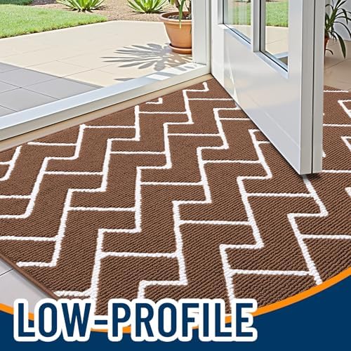 OLANLY Front Door Mat 32x20, Low-Profile Easy Clean Doormat - Image 3