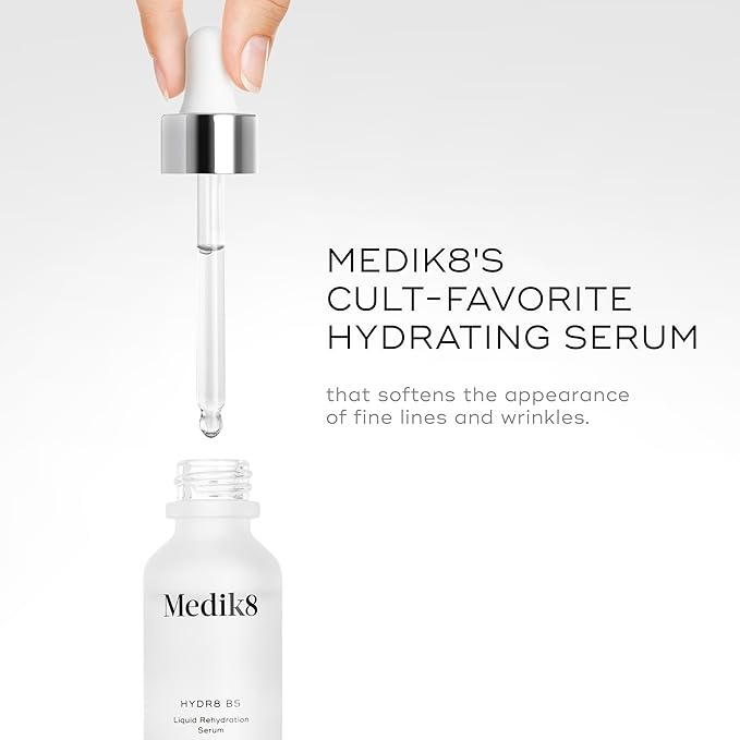 Medik8 Hydr8 B5 - Intense Hydrating with Vitamin B5 - Hyaluronic Acid Serum for Face - Plumping and Moisturizing Face Serum - Gluten Free - 1.0 oz