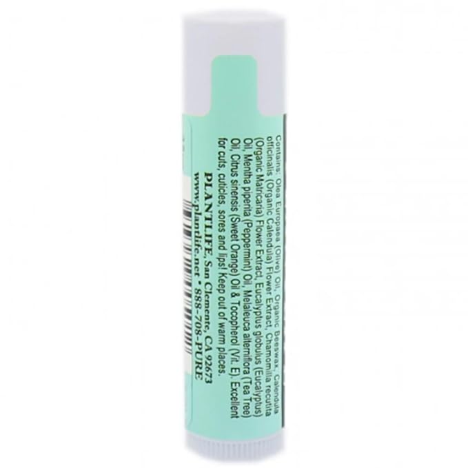 Plantlife Herbal Lip Balm - Organic Lip Balm Made with Beeswax, Calendula & Chamomile - Soothing Lip Balm for Chapped Lips - Helps Moisturize Lips & Works on Minor Cuts & Scrapes - Made in California