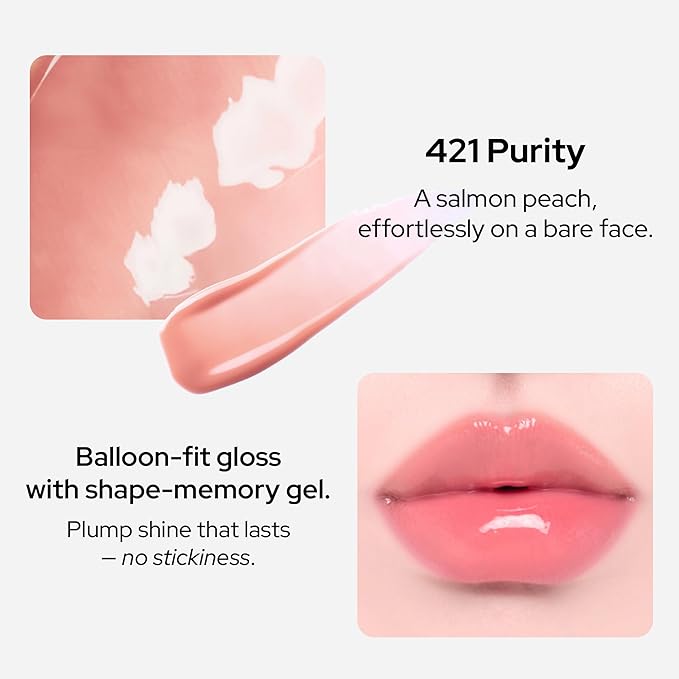 Unseen Balloon Tint, 6 Colors Set for All Skin Types. Buildable Color, Long Lasting Glossy Lip Stains, Lightweight Lip Gloss Make up (Purity, 1 Oz)