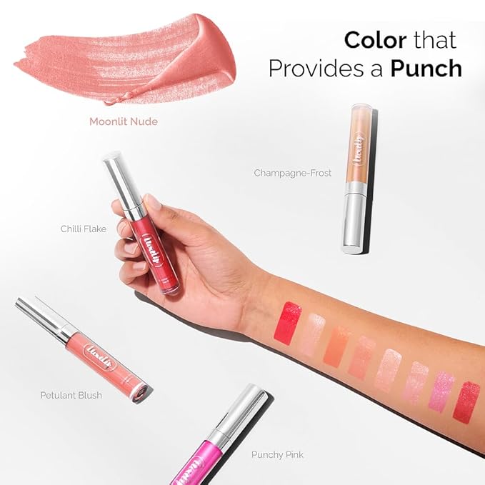 LuxeLip™ Matte Lipstick, Hydrating Non-Sticky Lip Gloss for Luminous Shine & Moisturized Lips, Lightweight, Long-Lasting Glossy Finish, Cruelty-Free Lip Makeup for Women (Moonlit Nude, 8ml)
