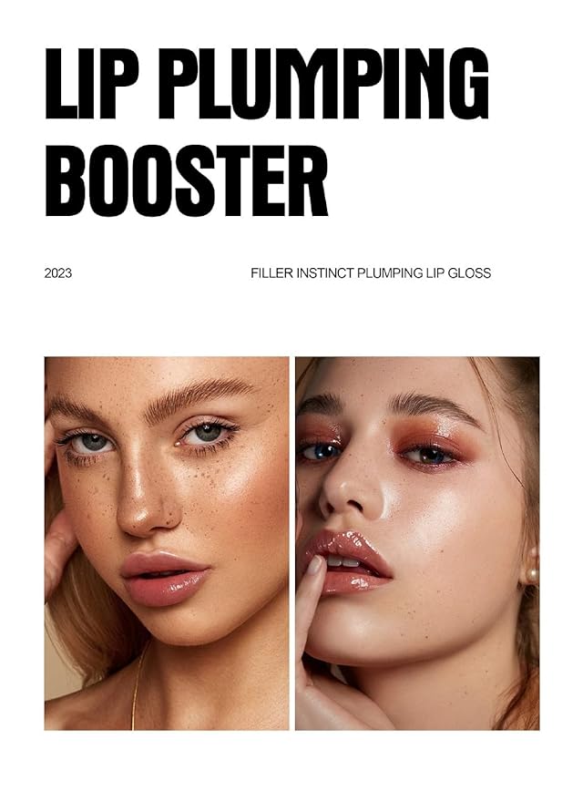 Lip Plumper 6 Colors Moisturizing Glossy Plumping Lip Gloss Long Lasting Hydrating Natural Lip Plumper for Women Girls (Color 04)