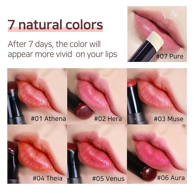NATURAL SHINE Lux Triple Lip CURE Balm HERA (Pink Red) | Chapstick Hydration and Exfoliator | Overnight Lip Treatment Care Deep Nourishing for Dry Cracked Chapped Lips (0.17oz)