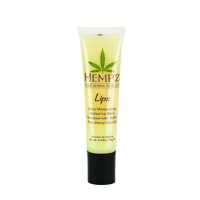 HEMPZ Herbal Ultra Moisturizing Lip Balm - Lip Treatment for Dry Cracked Lips, Provides Hydration and Nourishment for Men and Women - Premium, 100% Pure Natural Hemp Seed Oil - .44 oz