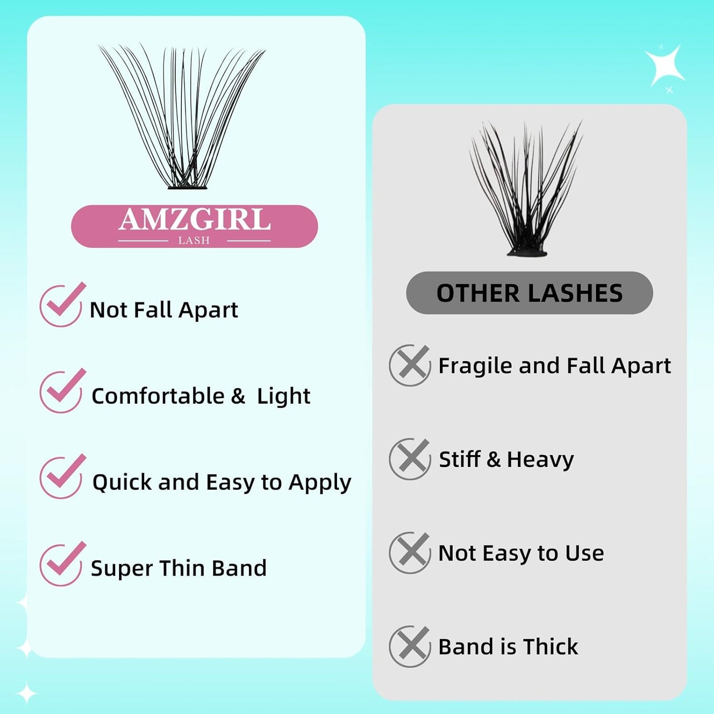 Lash Clusters Wispy 280PCS Eyelash Extension 60D Cluster Lashes Individual Lashes DIY Lash Extension Natural Look Cluster Eyelash Extensions Soft False Eyelashes at Home for Beginners(14mm)