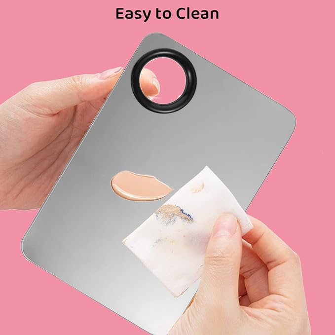 Makeup Mixing Palette, KissDate Korean Spatula Makeup Palette with Foundation Spatula, Stocking Stuffers Christmas Gifts for Women Stainless Steel Picasso Makeup Spatula Mixing Tray Makeup Mixer