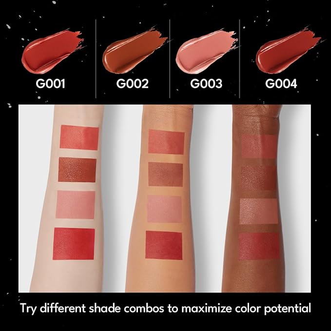 2PCS Marbled Matte Lip Stick Makeup - Velvety Finish | Naked-lip Feel, Full Coverage, D001+D003