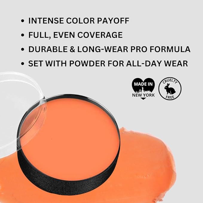 Mehron Makeup Color Cups | Stage, Foundation, Face Paint, Body Paint, Halloween | Face Paint Makeup | Greasepaint .5 oz (14 g) (Auguste)