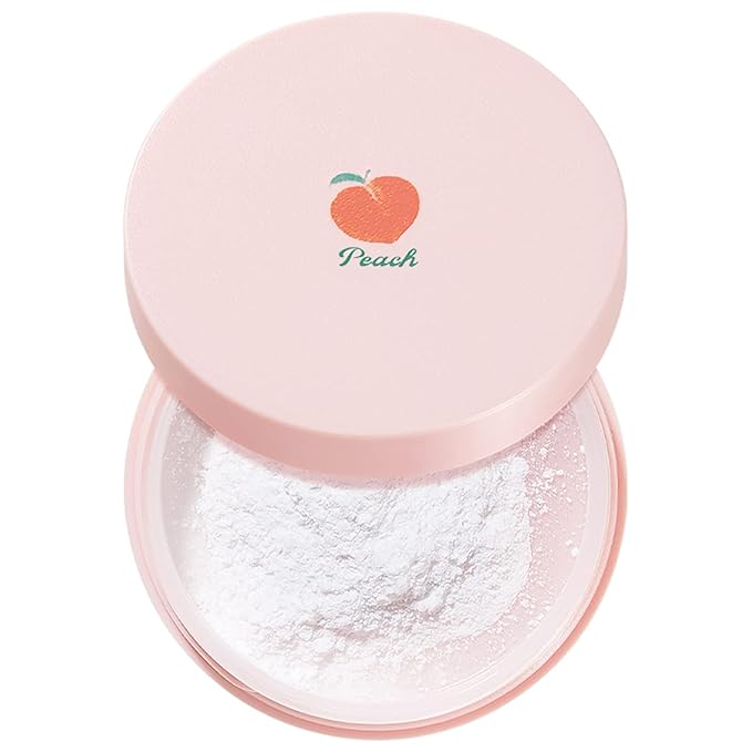 SKINFOOD Peach Cotton Multi Finish Powder 5g - Korean Peach Extract & Calamin Sebum Control Face Powder - Silky Setting Powder - Setting Powder for Oily Skin - Sweet Peach Scent for Soft Skin