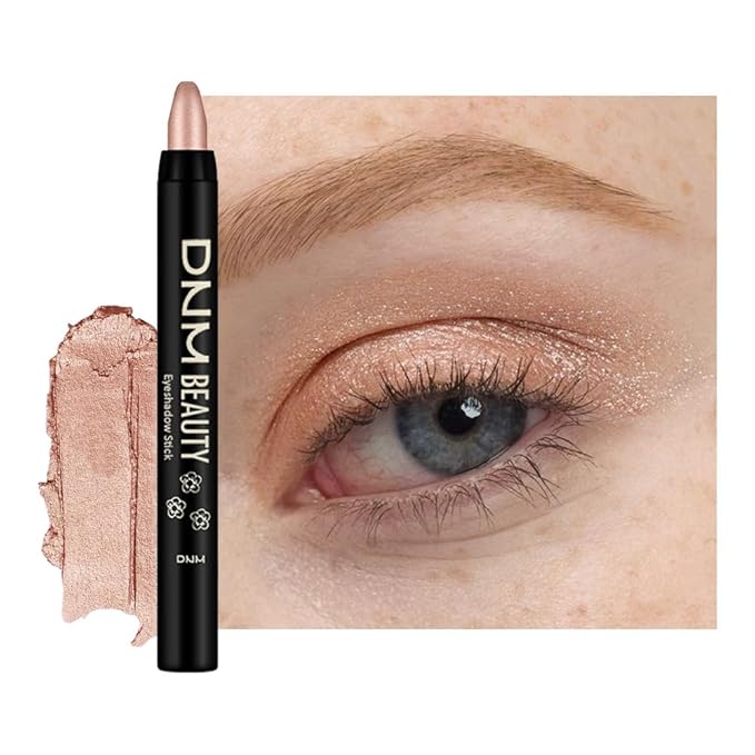 Kaely Cream Eye Shadow Sticks, Champagne Shimmer Eyeliner Pencil Eyeshadow Palette Makeup, Eye Highlighter Brightener Stick for Older Women Waterproof Pigmented, sombras para ojos, New-74