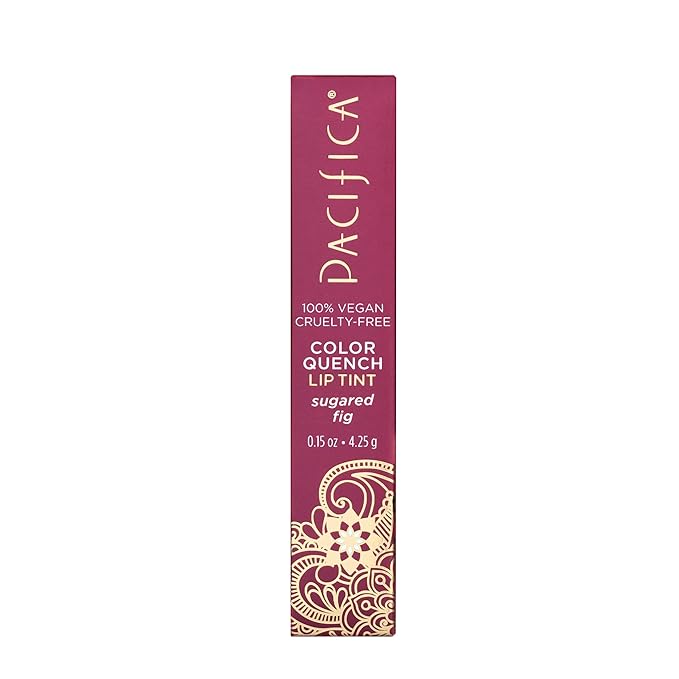 Pacifica Beauty Color Quench Tinted Lip Balm, Sugared Fig, Makeup, Sheer Lip Color, Coconut Oil, Cocoa Butter, Vitamin E, Moisturizing, Hydrating, Lip Tint, Lip Care, Vegan, 0.15 oz (1 Count)
