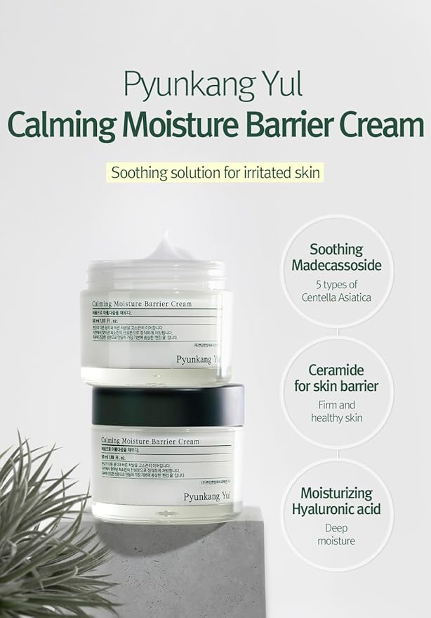 PYUNKANG YUL Calming Line Gift Box Set-Korean Facial Skin Care Essential for Daily Moisturizing with Toner, Serum, Cream, Safe on Acne Prone & Sensitive Skin, Vegan & Cruelty Free