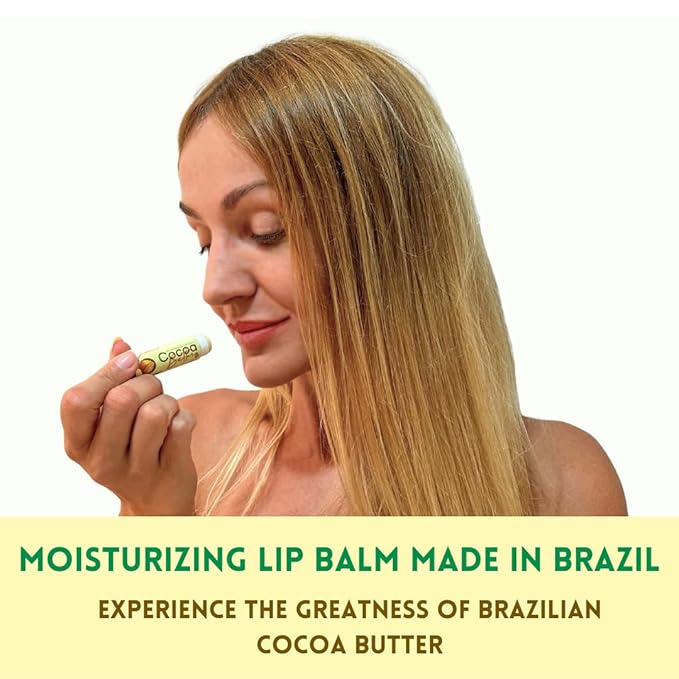 Moisturizing Lip Balm Cocoa Butter Box of 10, Moisturizing Hydrated Lips, Ligth Yellow, 0.13 Fl Oz, 1