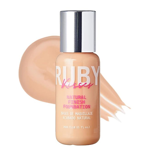 Ruby Kisses Liquid Foundation Medium Coverage, Lightweight, Natural Finish, Face Makeup for All Skin Type, Korean Makeup (Classic Ivory)