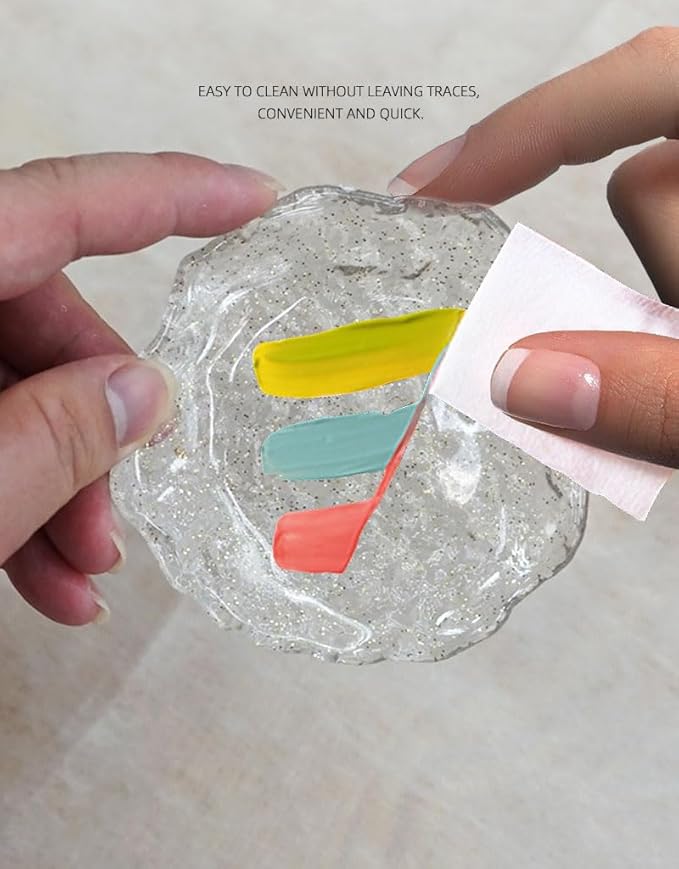 Makeup Mixing Palette Nail Polish Color Mixing Plate Acrylic Palette, Nail Art Tools Art Nail Palette, Pigment Transparent Makeup Palette for Make up Tools Makeup Palettes (Pearl-Clear)