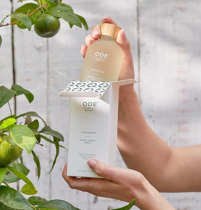 McEvoy Ranch Verde Hand & Body Wash (2-pack) by ODE Olive Oil Beauty, Organic EVOO, California Made, Nourishing Foaming Wash