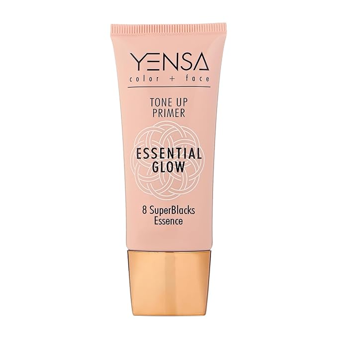 YENSA Tone Up Primer Essential Glow - Clean Superfood Formula with 8 Skin-Loving Ingredients - Minimizes Pores, Fine Lines & Wrinkles - Lightweight Satin-Sheen Finish