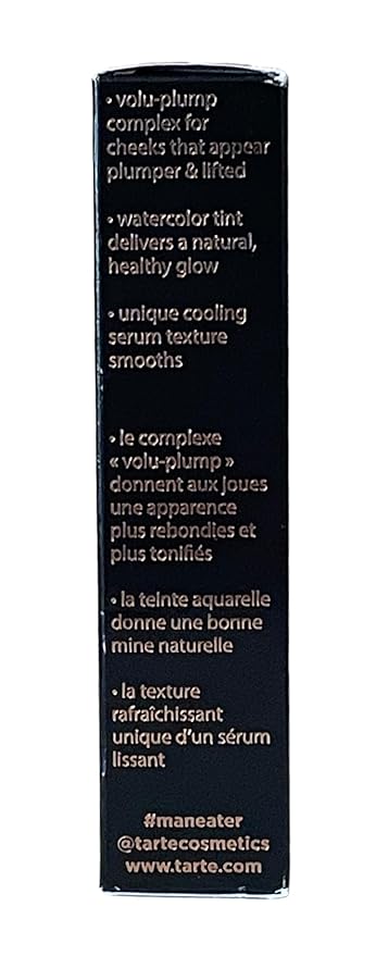 tarte maneater blush & glow cheek plump (raspberry, standard full size), 0.27 Fl Oz (Pack of 1)