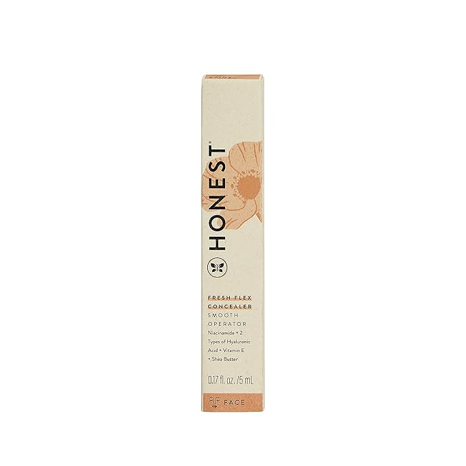 Honest Beauty Fresh Flex Concealer with Niacinamide + Vitamin E + Hyaluronic Acid | Vegan + Cruelty free | Beige, 0.17 fl oz