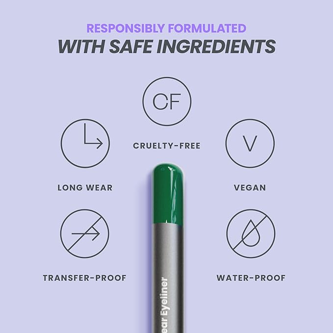 Wonderskin Eyeliner Pencil, 1440 Longwear Green Eyeliner Pencil - Waterproof, Sharpenable & Smudge Proof