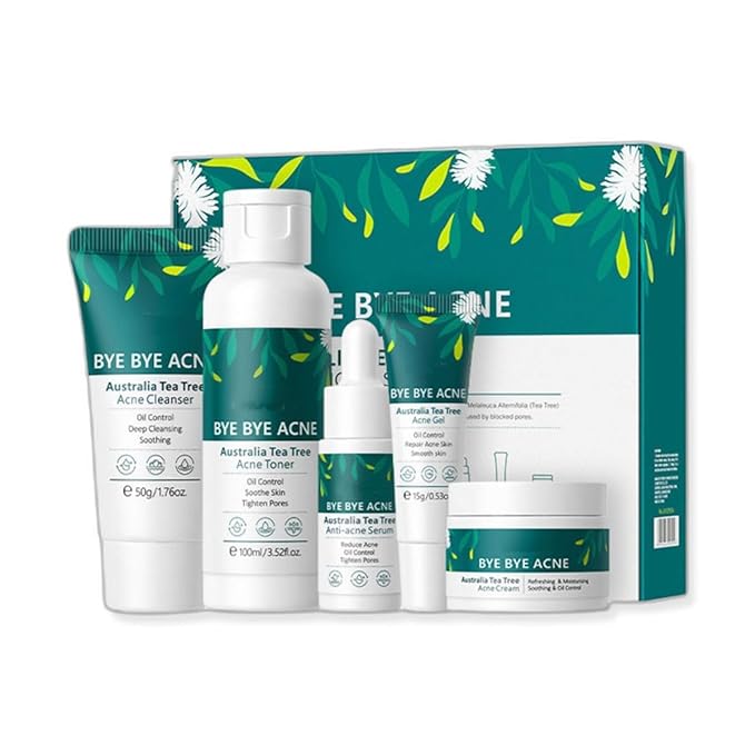 Vitamin C 5-Piece Skincare Set with Cleanser, Toner, Serum, Eye Cream and Face Cream for Skin Brightening skin care set skincare gift set skin care set for Unisex Adult (skincare kit)