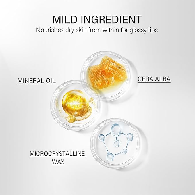 Lip Glowy Balm,Hydrating Moisturizing Lip Balm for Dry Cracked Lips,Sheer Tint Color,Shiny Glossy,Long Lasting Lip Moisturizer Nourishing Lip Care Lip Repair Gel Peptide Lip Treatment ChapStick-04#