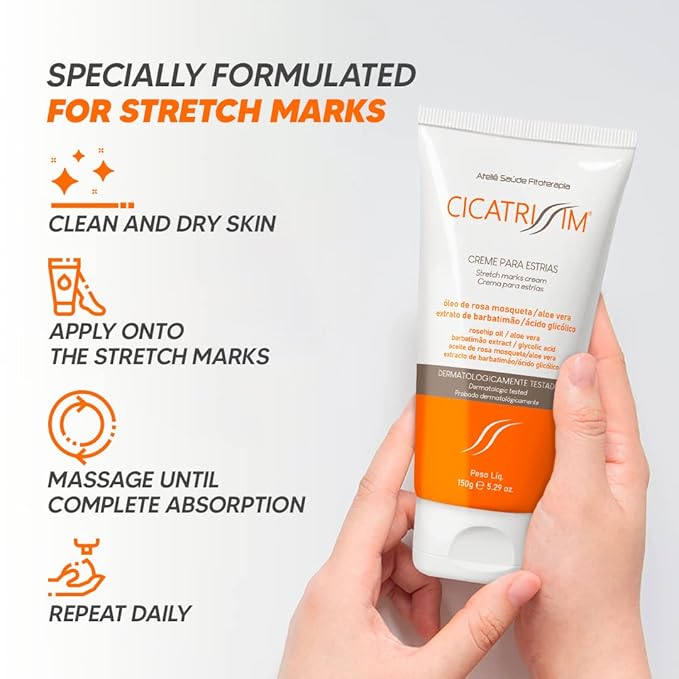 Cicatrissim Deep Stretch Mark Removal Cream - Innovative Formula With Pure and Powerful Natural Ingredients From Brazilian Flora - For All Stretch Marks & Skin Types.