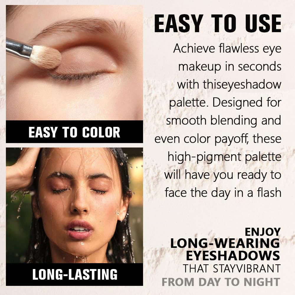 Smoky Gray Matte Eyeshadow Palette for Women, Single Monochrome Eye Shadow Makeup, Shiny Pressed Powder, Blendable Natural sombras para ojos, Holographic,Vegan,Travel -28