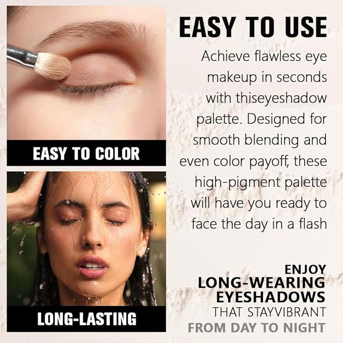 Light Nude Single Matte Eyeshadows Makeup, Neutral Powde Eye Shadow for Women, Skin Singles Matte Eyeshadow Palette Pigmented Waterproof, sombras para ojos, Blendable, Girls Eyeshadow Gift 06